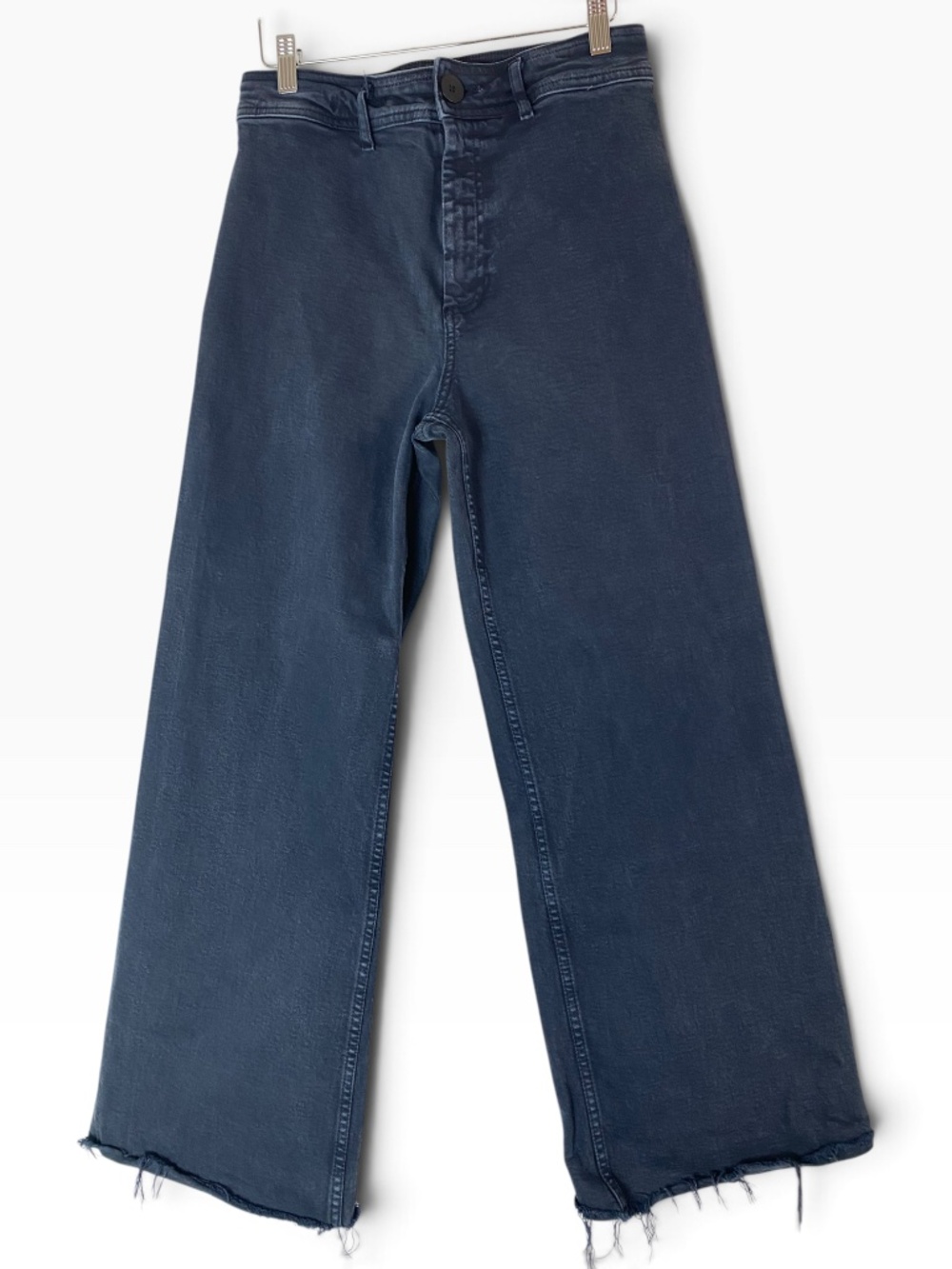 ZARA The Marine Straight High Rise Jeans in Blue Size 8 - Picture 2 of 5